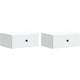  Noćni ormarić za montažu na zid 2 pcs Bijela 49 x 34 5 x 20 cm - Bijela 2 | shoptok.hr