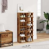 vidaXL Omarica za umivalnik 2 kosa starinski les 28x27x102 cm inž. les | Shoptok.si