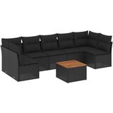  The Living Store Vrtna sedežna garnitura 8-delna z blazinami črn poli ratan - Vrtna Sedežna Garniture, (21461613) | Shoptok.si