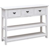 vidaXL Komoda antikna bijela 108x30x76 cm od masivnog drva paulovnije Cijene
