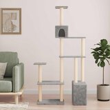  Mačje drvo s sisalnim postoljima za grebanje Svjetlosiva | shoptok.hr