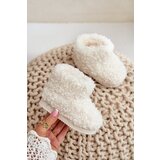 FR1 Children's Snow Boots With Fur Lamb Type Light Beige Mevael | shoptok.hr