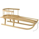 Lean_Toys Otroške lesene sani z naslonjalom in vrvico | Shoptok.si