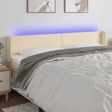  LED uzglavlje krem 183x16x78/88 cm od tkanine | Eponuda.com