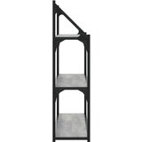 vidaXL Stenska polica 3-nadstropna siva sonoma 80x21x78,5 cm inž. les | Shoptok.si