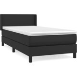 Maison Chic Box spring postelja - Vzmetna postelja z vzmetnico črn 100x200 cm umetno usnje SL7762, (21901726) Cene