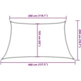  Jedro za zaštitu od sunca 160 g/m² Trapezoidno narančasto 3/4x2 m HDPE | shoptok.hr