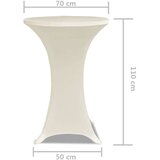 vidaXL Raztegljivo Pregrinjalo za Visoke Barske Mize Ø70 2 Kosa Krem Barve | Shoptok.si