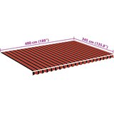  Zamjenska tkanina za tendu narančasto-smeđa 5 x 3,5 m | shoptok.hr