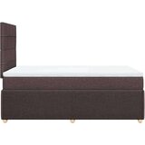 vidaXL Box spring postelja z vzmetnico temno rjava 120x190 cm blago, (21304553) | Shoptok.si