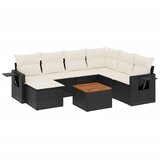  8-dijelni set vrtnih sofa od poliratana s jastucima crni Crna 62 x 62 x 69 cm | shoptok.hr