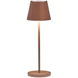 Fischer & Honsel Smeđa LED stolna lampa s metalnim sjenilom (visina 34 cm) Cosenza –