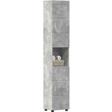 vidaXL Kupaonski ormar Beton siva 37 x 31.5 x 203 cm Konstruirano drvo | shoptok.hr