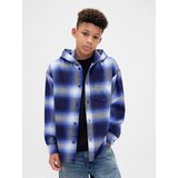 GAP Children's Flannel Shirt with Hoodie - Boys Cene