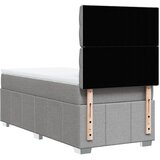  Okvir kreveta s oprugama i madrac svjetlosivi 80x200cm tkanina | shoptok.hr