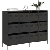  Komoda crna 135x39x103 5 cm hladno valjani čelik | shoptok.hr