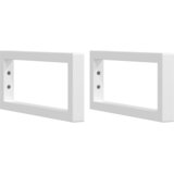  Zidna polica za umivaonik od čelika i masivne hrastovine Smeđa 40 x 50 x 2 cm | Shoptok.si