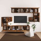  Komplet TV omaric 10-delni dimljen hrast inženirski les, (20734717) | Shoptok.si
