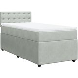 Maison Chic Box spring postelja - Vzmetna postelja z vzmetnico svetlo siva 90x200 cm žamet SL18154, (21894460) | Shoptok.si