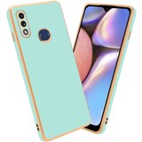  Ohišje, združljiv s Samsungom v sijajni metini zeleni barvi - Zlato - zaščitni pokrov iz fleksibilnega silikona TPU in z zaščito pred kamero, (20603043) | Shoptok.si