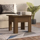vidaXL Klubska mizica rjavi hrast 55x55x42 cm konstruiran les | Shoptok.si