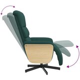  Naslonjač od tkanine s osloncem za noge tamnozeleni | shoptok.hr