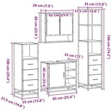 vidaXL 4-dijelni set kupaonskog namještaja boja smeđeg hrasta drveni | shoptok.hr