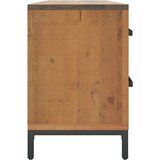 vidaXL Klupa za pohranu smeđa 110 x 30 x 45 cm od masivne borovine | shoptok.hr