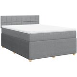  Krevet box spring s madracem svjetlosivi 140x200 cm od tkanine | shoptok.hr