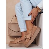 DStreet Mokasyny damskie na platformie LOFTIS khaki | ePonuda.com