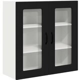 vidaXL Stenska kuhinjska omarica Črna 80 x 31 x 80 cm Konstruiran les | Shoptok.si