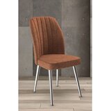 Hanah home set trpezarijskih stolica Platinum 8 kom, terakota tkanina Jerry, hromirane metalne noge | Eponuda.com