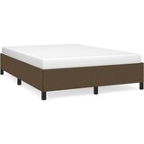 The Living Store Posteljni okvir brez vzmetnice temno rjav 140x200 cm tkanina - Posteljni Okvir, (21524627) | Shoptok.si