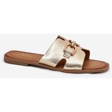 EVENTO Ladies Flat Sandals With Decorative Detail Golden Amiresna | shoptok.hr