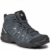 Salomon Trekking čevlji X Braze Mid GORE-TEX L47181100 Ebony/India Ink/Bleached Aqua