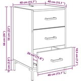  Noćni ormar Staro drvo 40 x 40 x 66 cm Konstruirano drvo | shoptok.hr