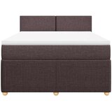  Krevet s oprugama i madracem tamnosmeđi 140 x 190 cm od tkanine | shoptok.hr