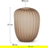 Kave Home Bež staklena vaza (visina 27 cm) Lumia – | shoptok.hr