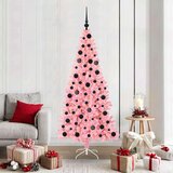 vidaXL Božično drevo med 300 LED z stojalom Roza 180 cm PVC | Shoptok.si
