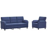  Set sofe 2 pcs Policijska plava Baršun - Policijska plava 1 sjedalo + trosjed | shoptok.hr