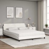 Krevet s madracem Dover bijeli 160x200 cm od umjetne kože | Eponuda.ba