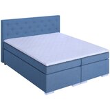 MID.YOU BOXSPRING POSTELJA 180 cm x 200 cm , tekstil, leseni material modra | Shoptok.si