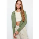 Trendyol Mint Hooded Boucle Knitwear Cardigan | ePonuda.com
