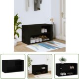 The Living Store Omarica za čevlje črna 80x35x45 cm inženirski les - Omarica Za Čevlje, (21744372) Cene