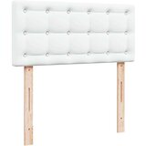 vidaXL Otomanski posteljni okvir z vzmetnico bel 80x200 cm um. usnje | Shoptok.si