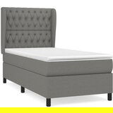 The Living Store Box spring postelja z vzmetnico temno siva 100x200 cm blago - Box Spring Postelja, (21520636) | Shoptok.si