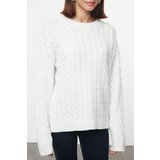Trendyol Ecru More Sustainable Soft Texture Basic Knitwear Sweater | Shoptok.si