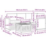  Set vanjskih sofa 5 pcs Prirodna i bež 59 x 59 x 37 cm | shoptok.hr