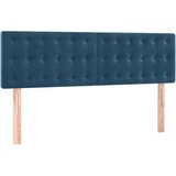 vidaXL Krevet box spring s madracem LED tamnoplavi 140x190 cm baršun | shoptok.hr