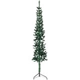  Ozka umetna polovična novoletna jelka s stojalom zelena 150 cm, (20579656) | Shoptok.si